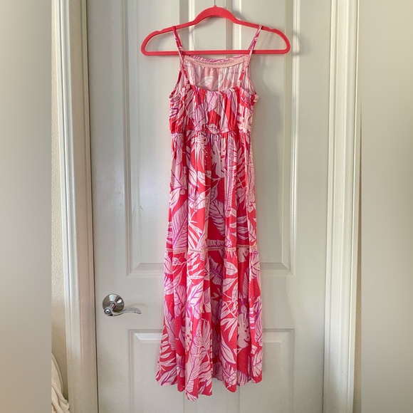 Cat & Jack Girls’ Tropical Floral Maxi Dress 🩵 - Picture 3 of 4